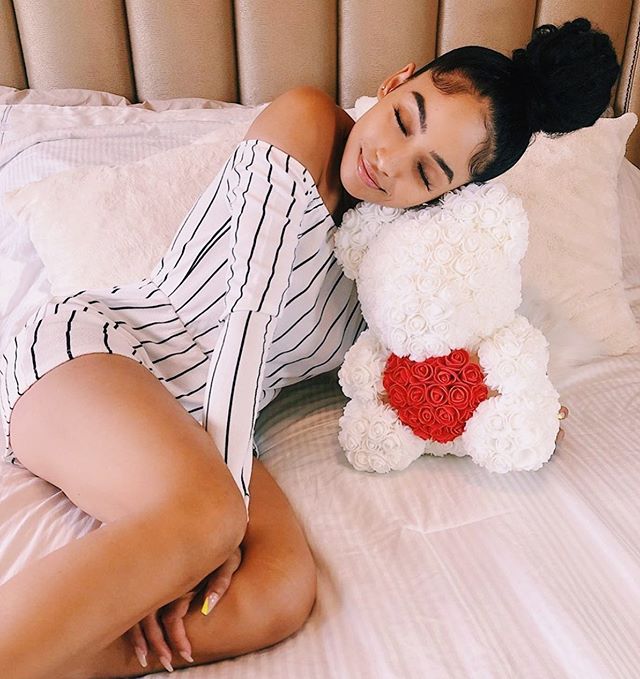 White Love Heart Rose Bear Limited Edition