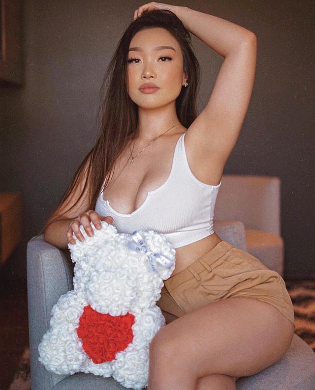 White Love Heart Rose Bear Limited Edition
